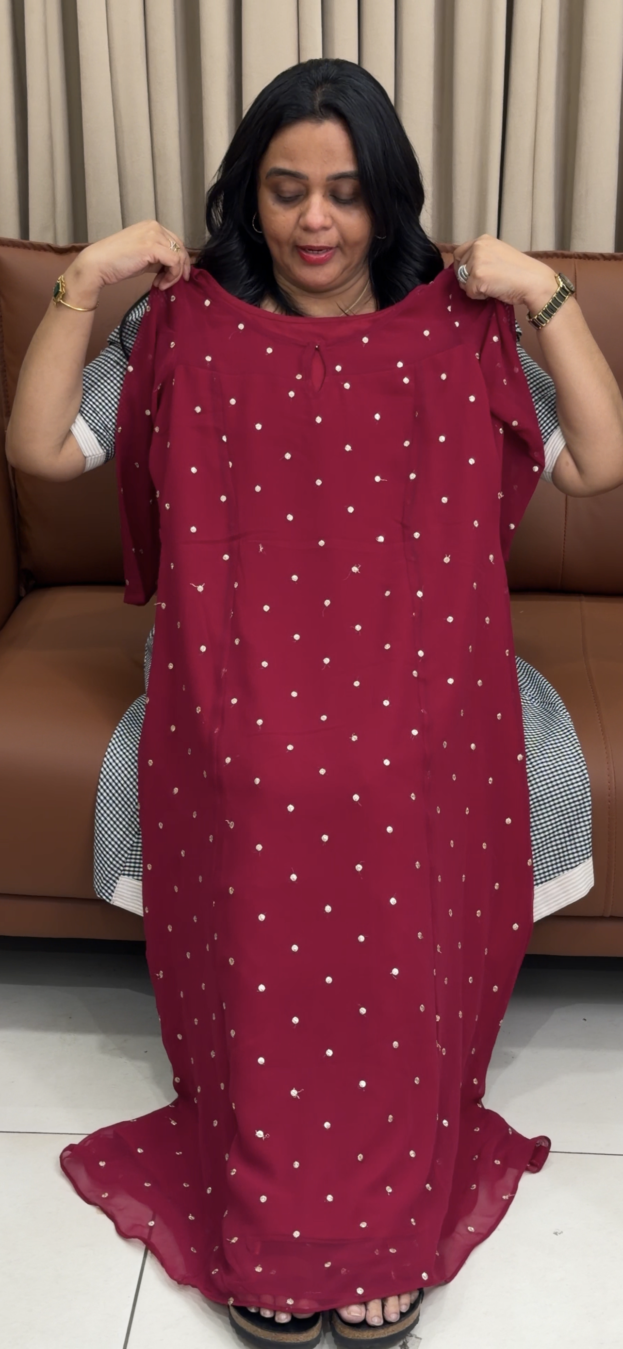 IHA'S IN-HOUSE GEORGETTE ALINE TOPS - IHA 35178