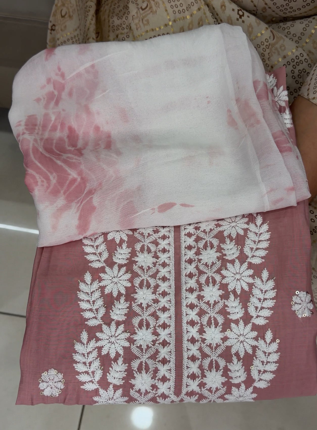 FORWARD LUCKNOWI CHIKANKARI UNSTITCHED SALWAR SUITS - IHA 29865