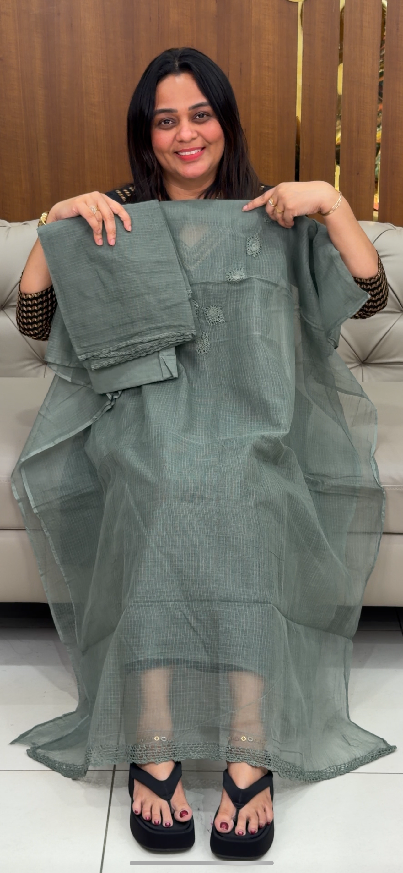 NET KOTA UNSTITCHED SALWAR SUITS - IHA 29326