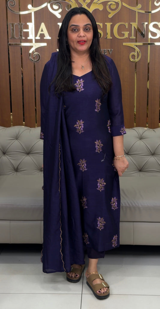 SEMI RAW SILK UNSTITCHED SALWAR SUITS - IHA 33047