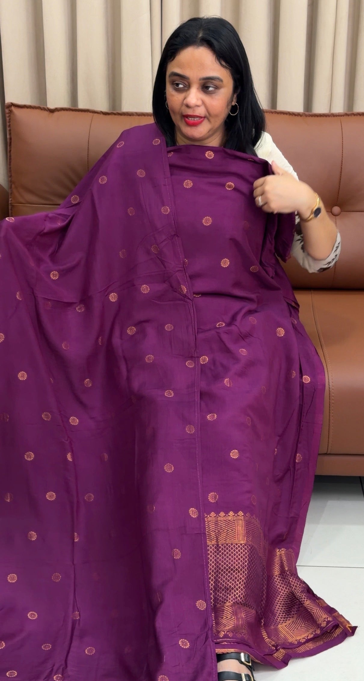 MALAI CHANDERI UNSTITCHED SALWAR SUITS - IHA 34060