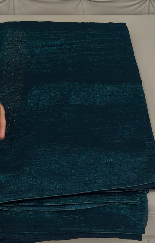 VELVET ORGANZA SAREES - IHA 28722