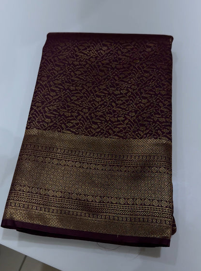 SEMI BROCADE SAREES - IHA 26093