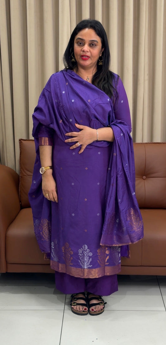 IN- HOUSE JAMDANI UNSTITCHED SALWAR SUITS - IHA 33984