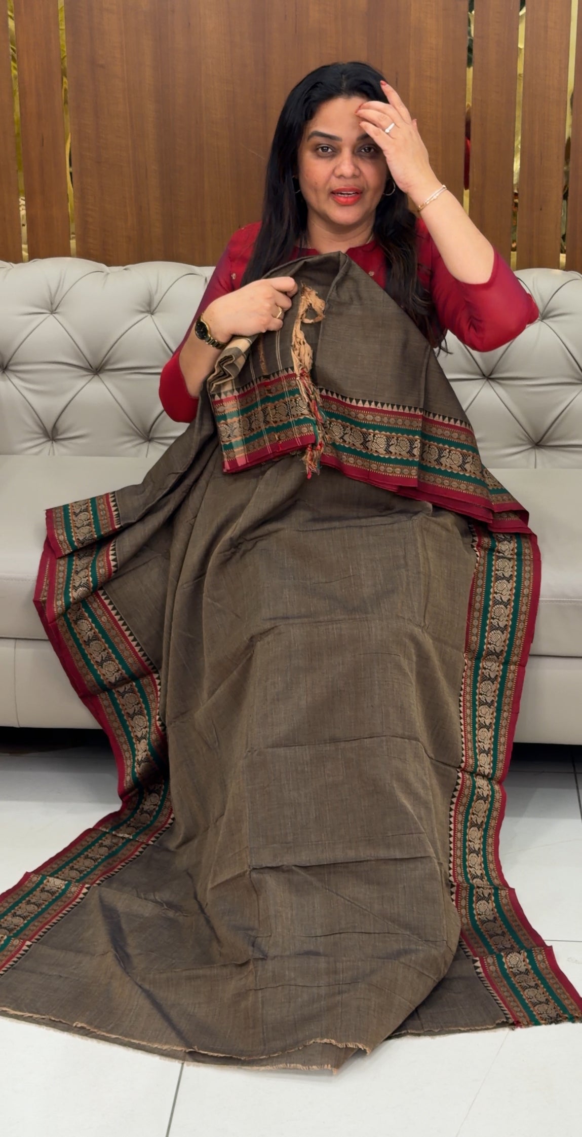 HANDLOON COTTON UNSTITCHED SALWAR SUITS - IHA 30631