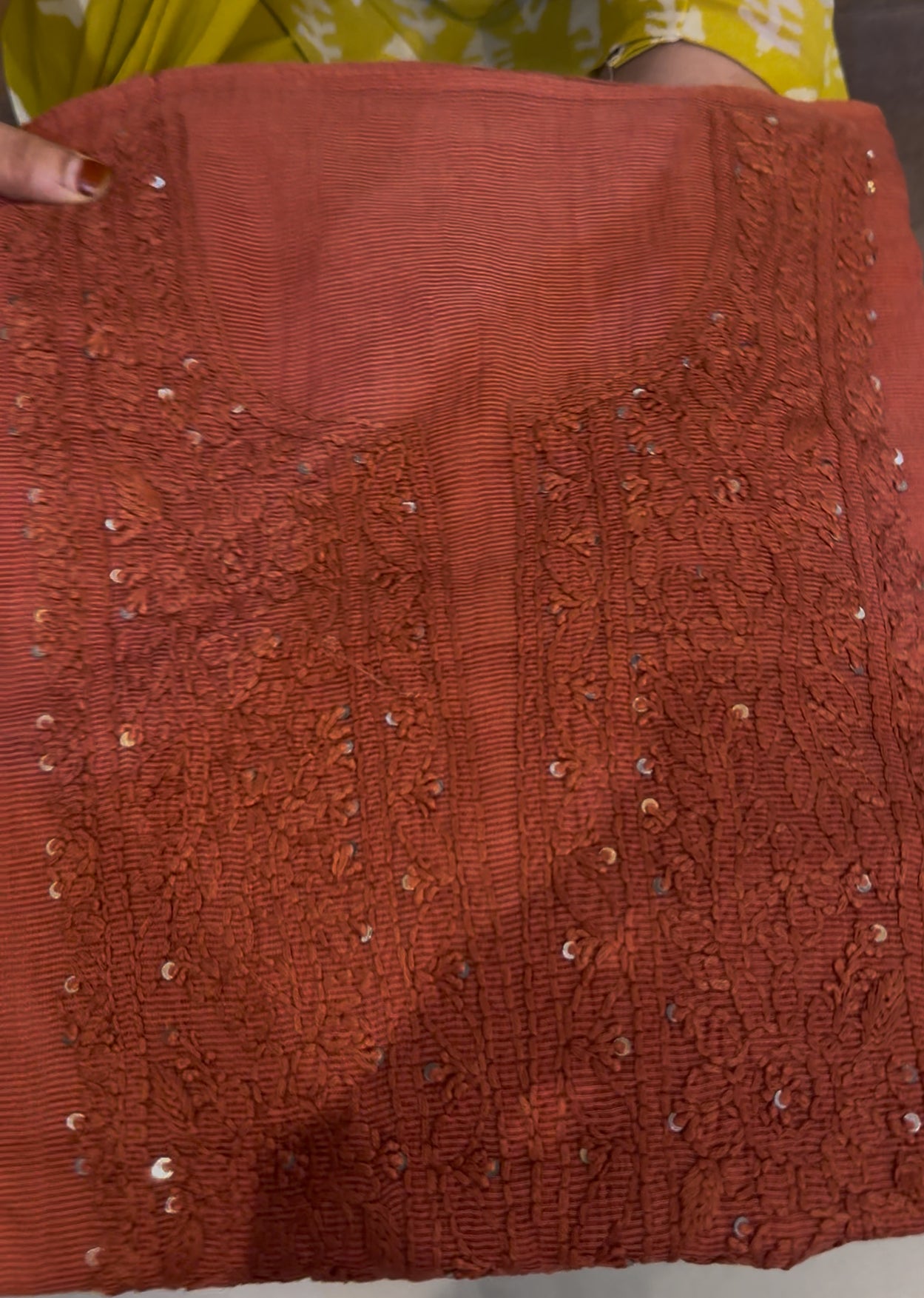 LUCKNOWI CHIKANKARI UNSTITCHED SALWAR SUITS - IHA 24375