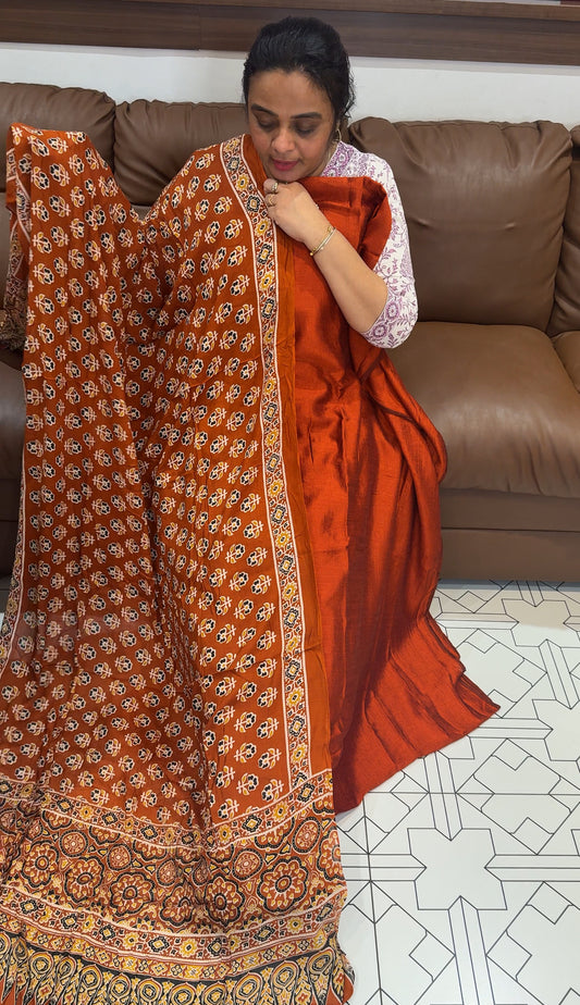 SEMI RAW SILK UNSTITCHED SALWAR SUITS - IHA 26518