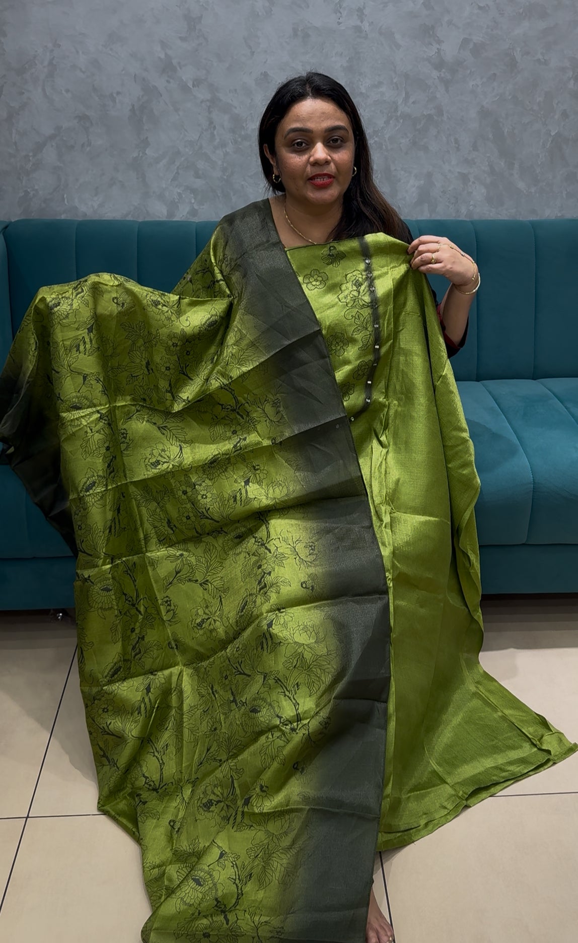 SEMI TUSSUR UNSTITCHED SALWAR SUITS - IHA 24416