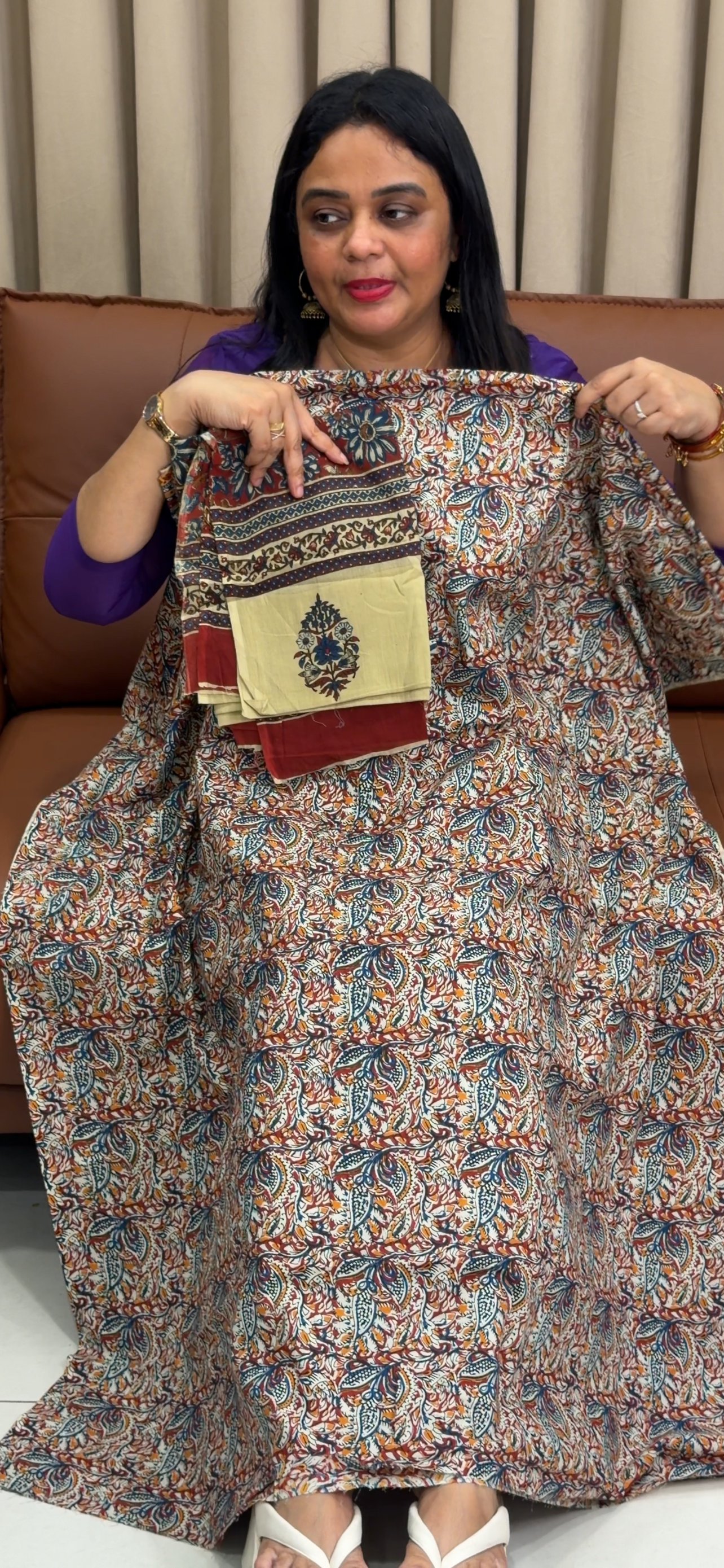PRINTED COTTON UNSTITCHED SALWAR SUITS - IHA 33858