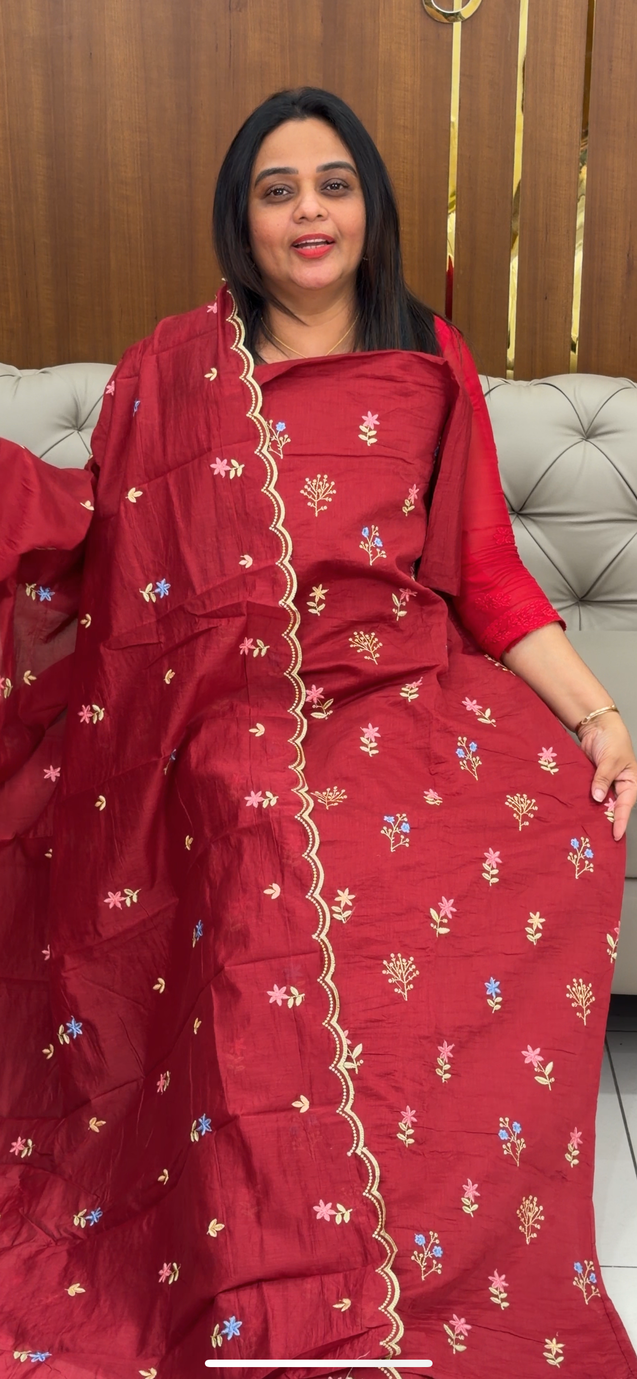 MALAI CHANDERI UNSTITCHED SALWAR SALWAR SUITS - IHA 29531