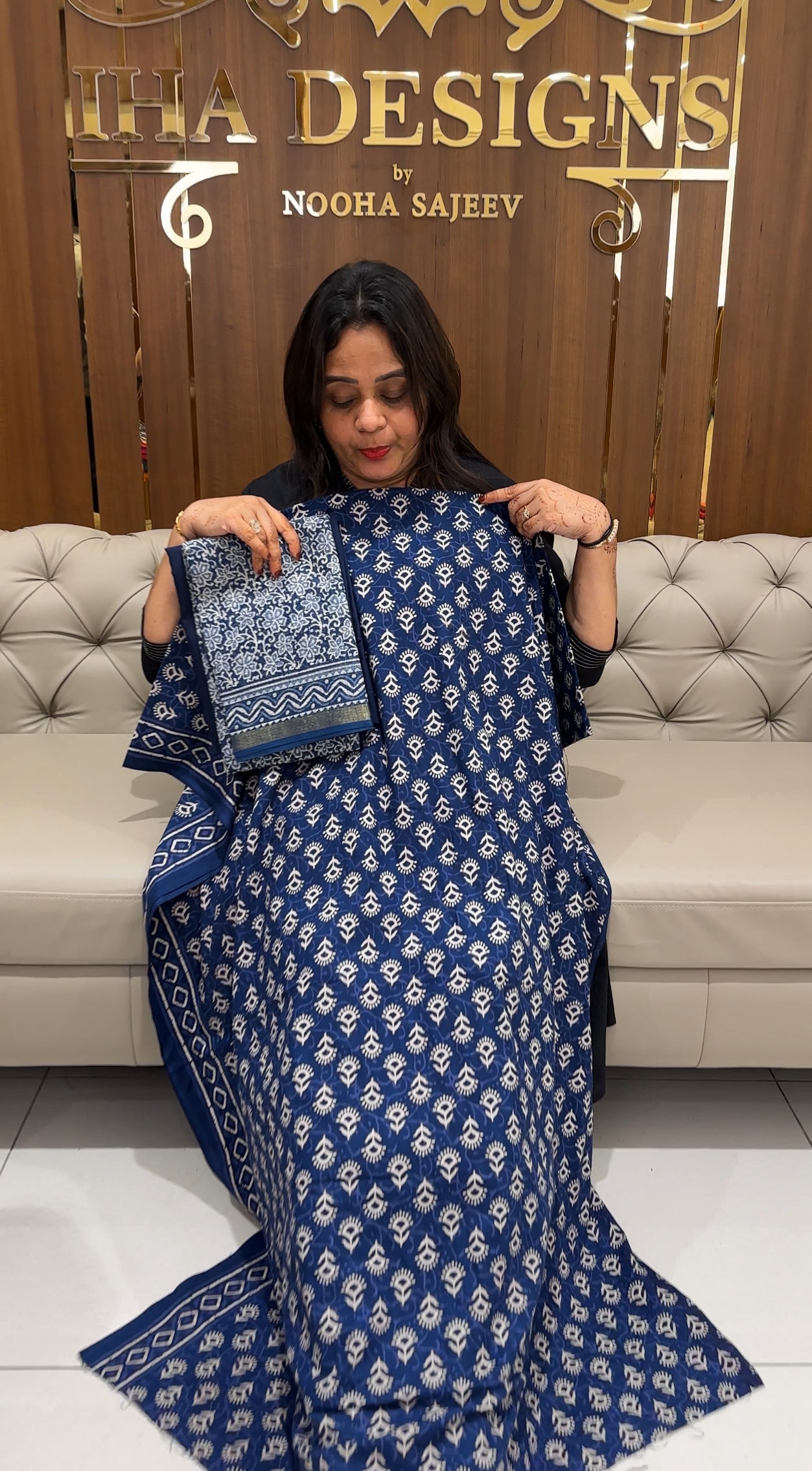 PRINTED UNSTITCHED SALWAR SUITS - IHA 24059