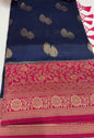 SEMI BANARASI SAREES - IHA 17462