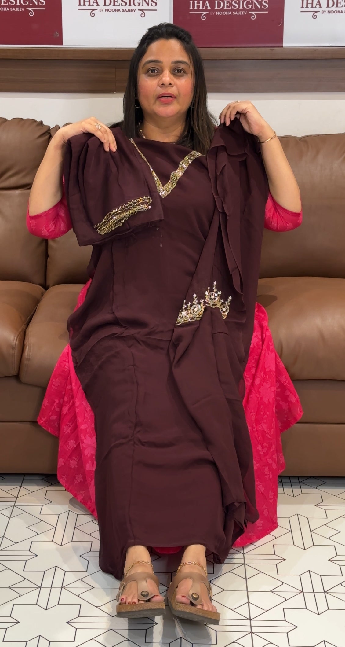 VISCOSE GEORGETTE UNSTITCHED SALWAR SUITS - IHA 27240