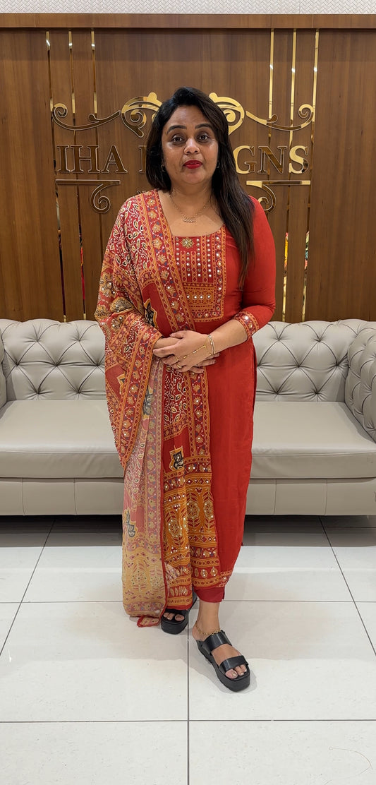 FORWARD CRUSH SILK UNSTITCHED SALWAR SUITS - IHA 24486