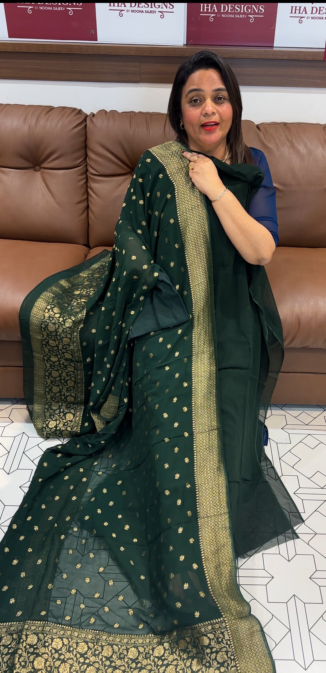 GEORGETTE UNSTITCHED SALWAR SUITS - IHA 25416