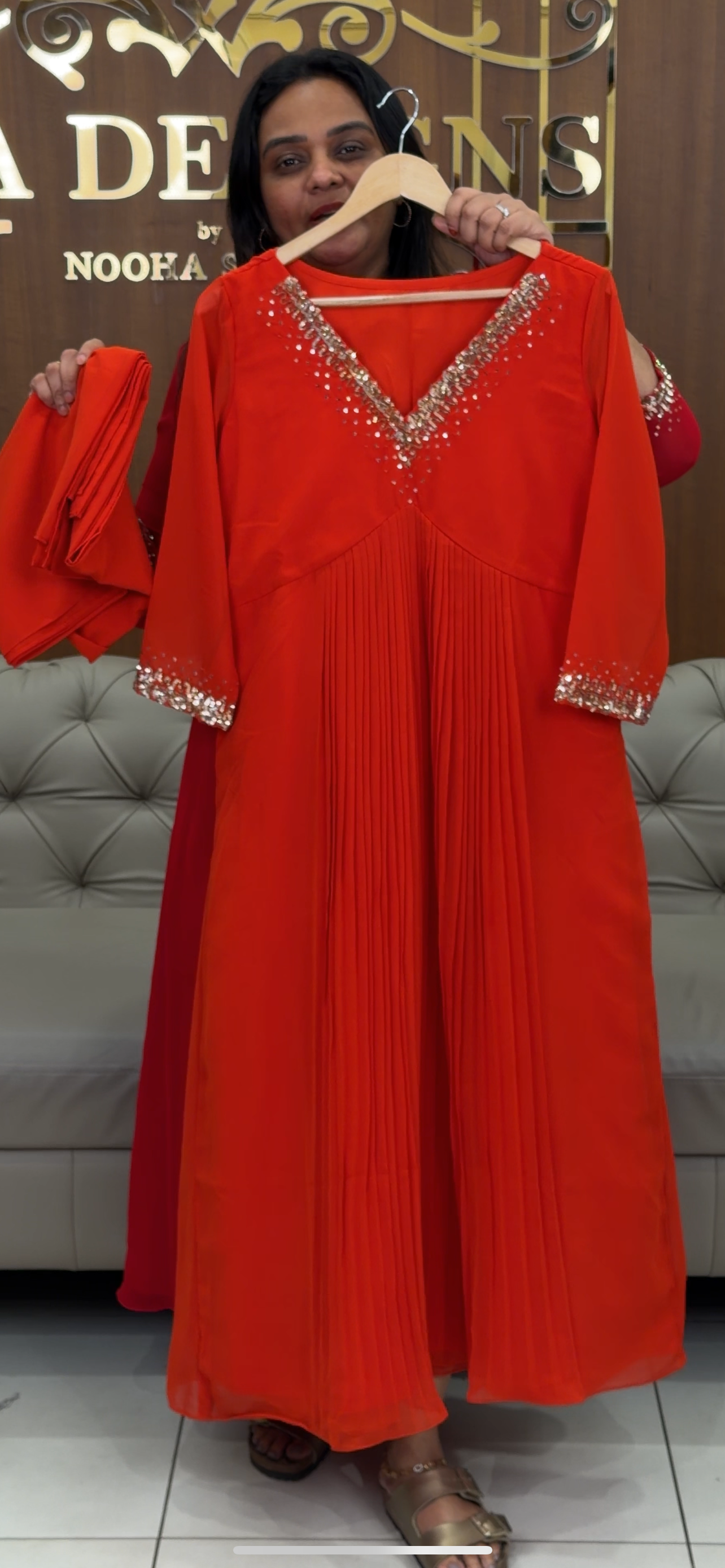 IHA'S IN-HOUSE HAND WORKED  ALINE TOP AND DUPATTA - IHA 31912
