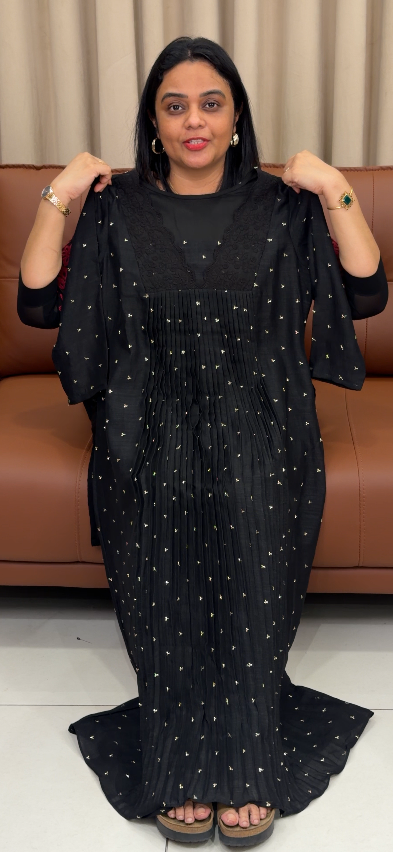 IHA'S IN-HOUSE SEMI RAW SILK ALINE TOPS - IHA 33485