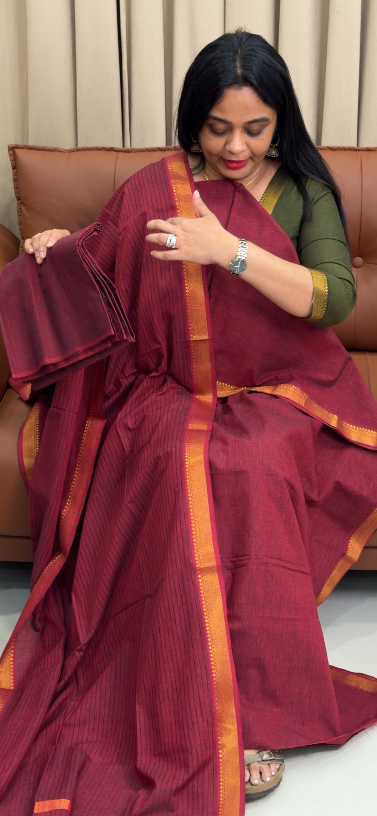HANDLOOM UNSTITCHED SALWAR SUITS - IHA 35711
