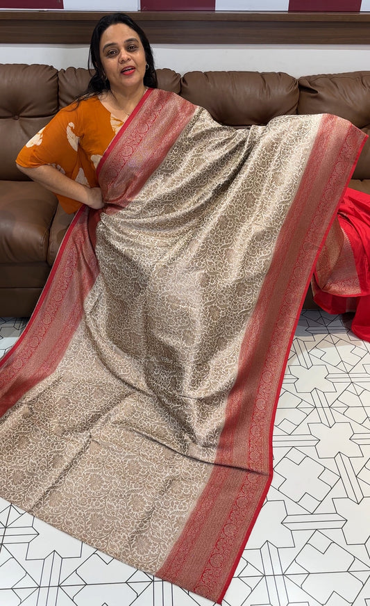 SEMI BANARASI SAREES - IHA 18173