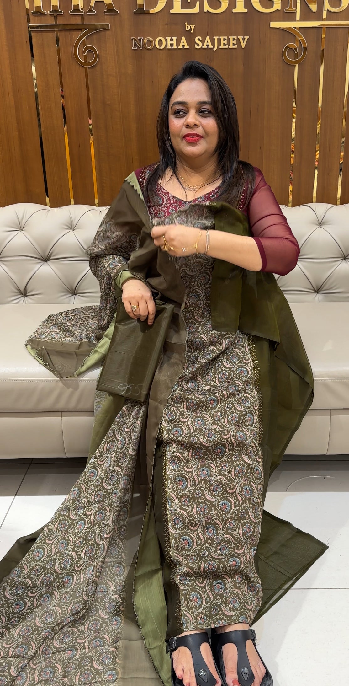 FORWARD ORGANZA UNSTITCHED SALWAR SUITS - IHA 24995
