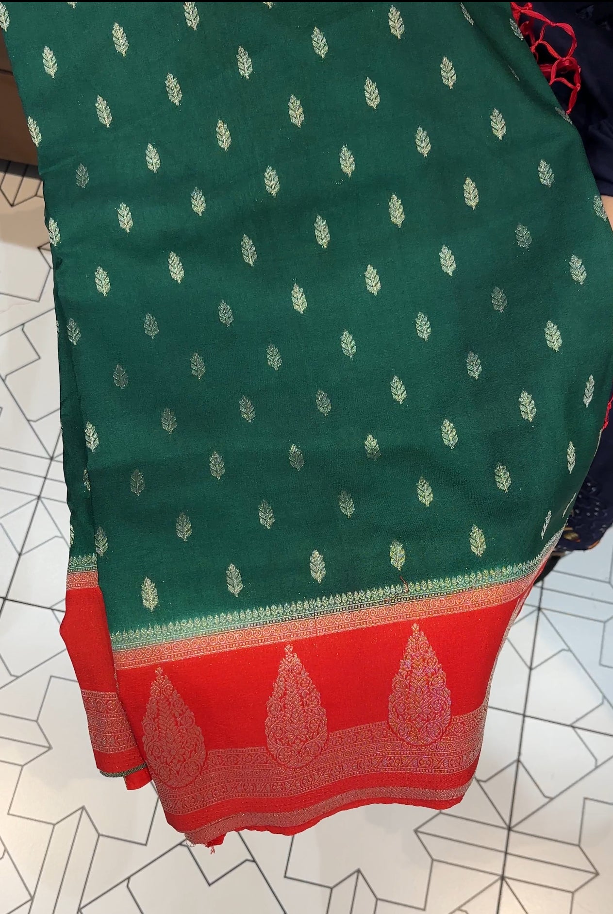 SEMI BANARASI SAREES - IHA 19496