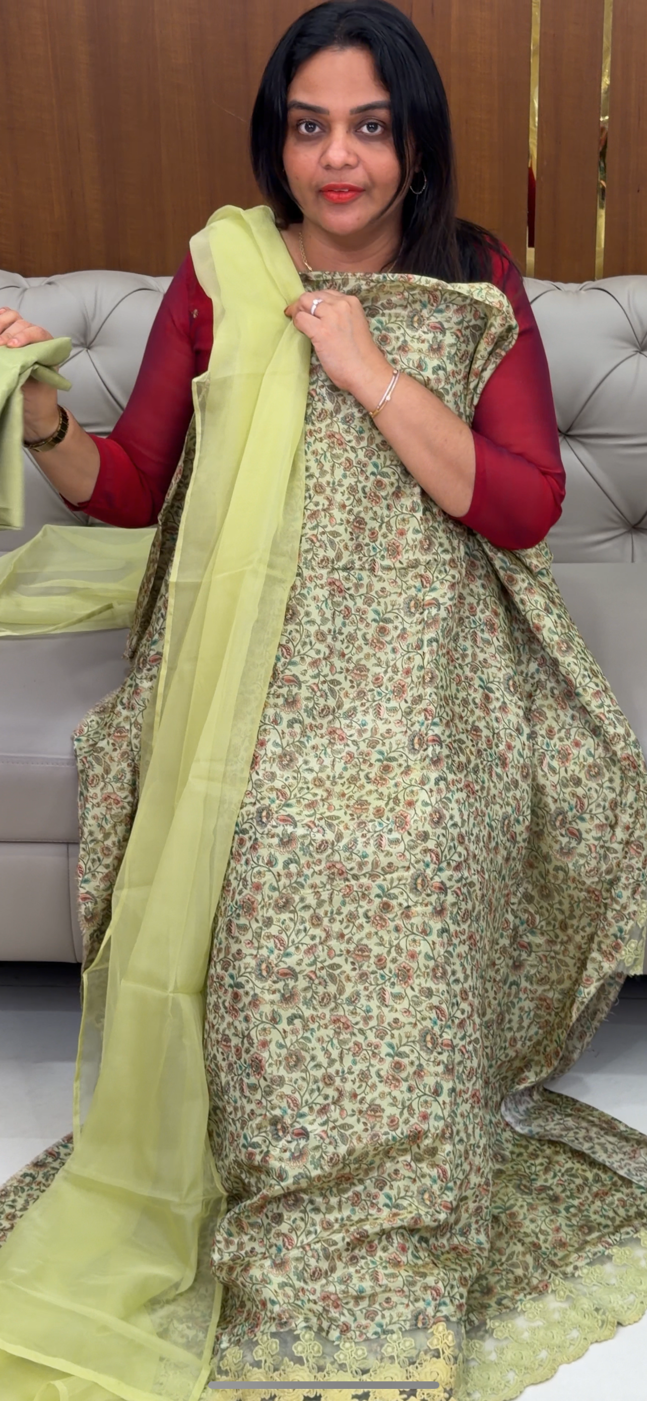 BANARASI TISSUE UNSTITCHED SALWAR SUITS - IHA 30642