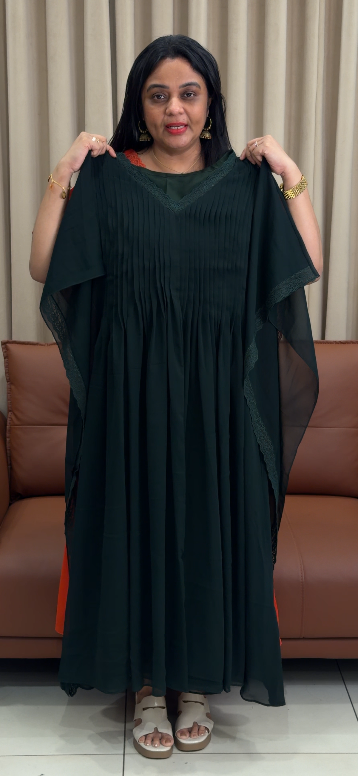 IHA'S IN-HOUSE FAUX GEORGETTE KAFTAN TOPS - IHA 35781
