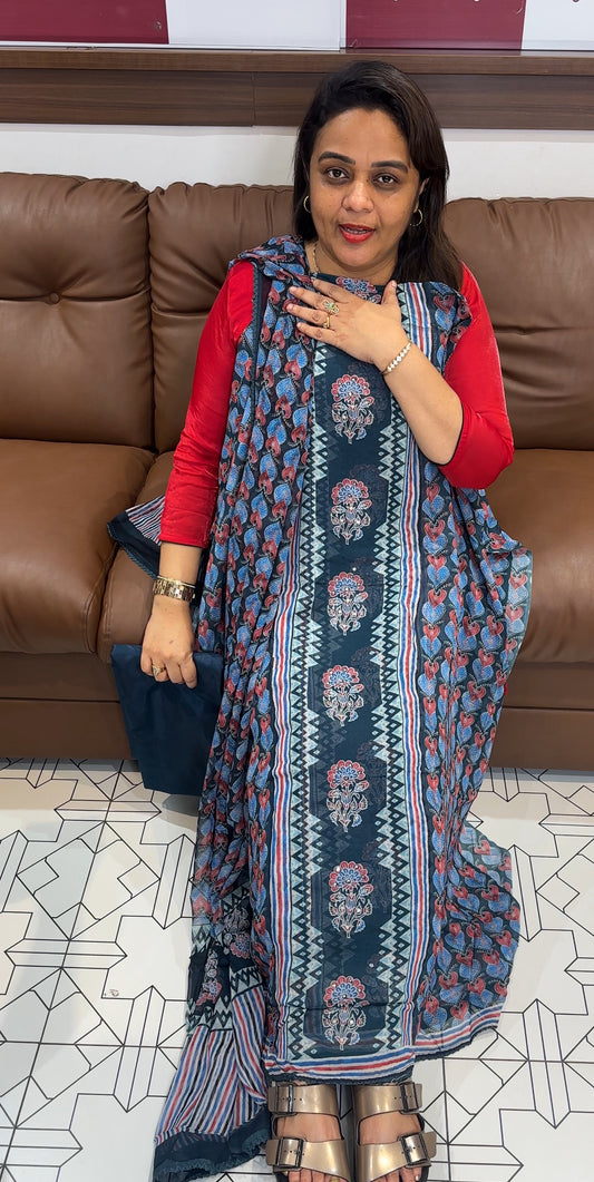 PRINTED GEORGETTE UNSTITCHED SALWAR SUITS - IHA 23557