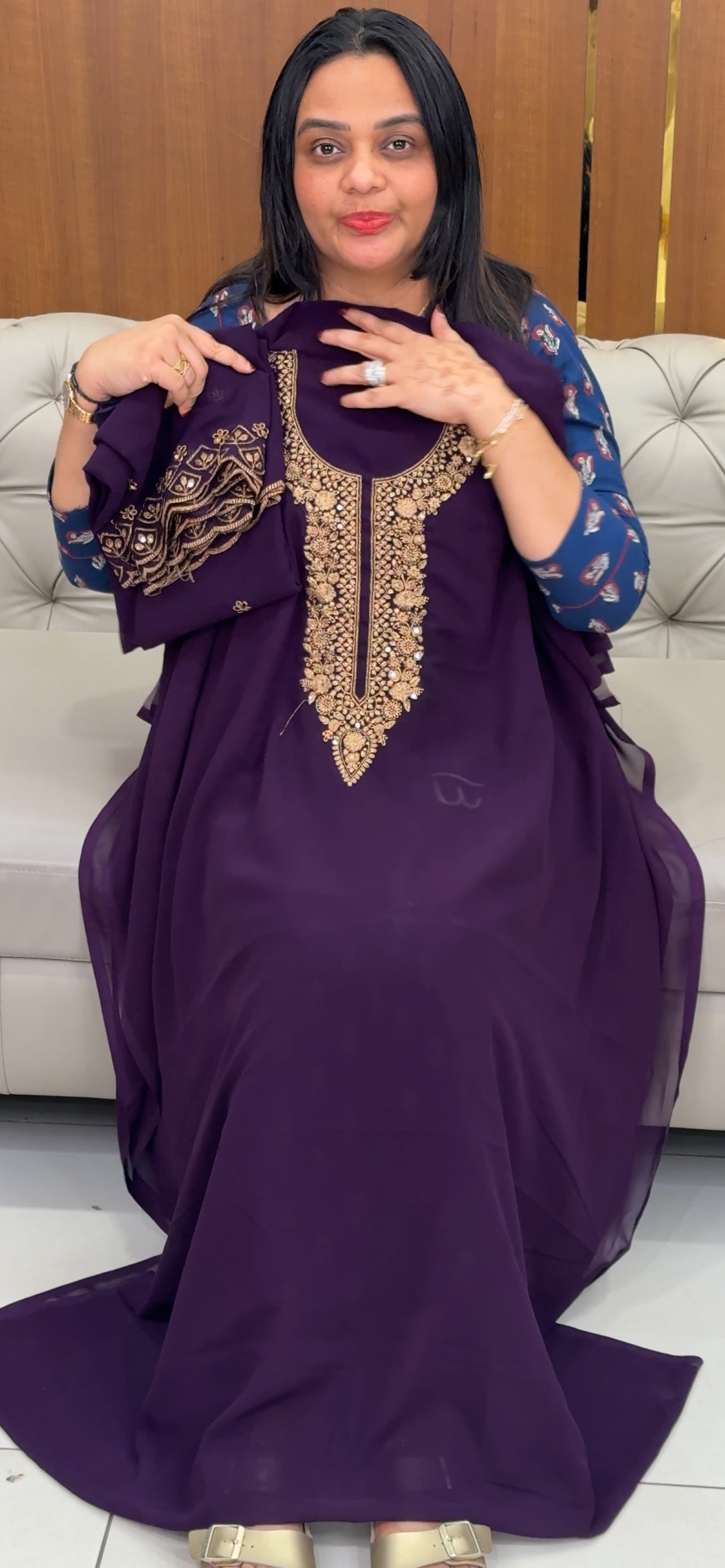 FAUX GEORGETTE UNSTITCHED SALWAR SUITS - IHA 31939