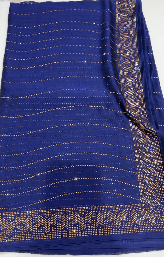 SILKY GEORGETTE SAREES - IHA 27389