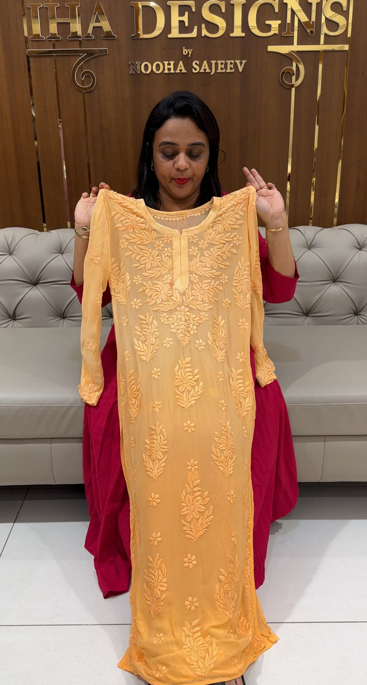 LUCKNOWI CHIKANKARI TOPS - IHA 24637