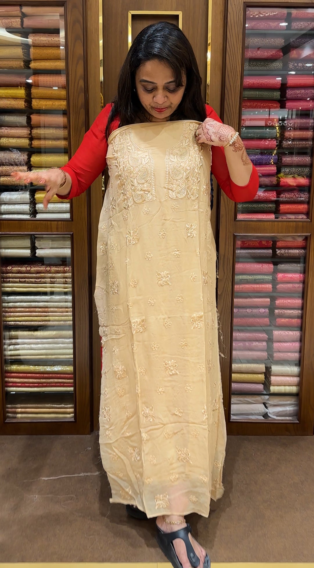 LUCKNOWI UNSTITCHED SALWAR SUITS - IHA 23686