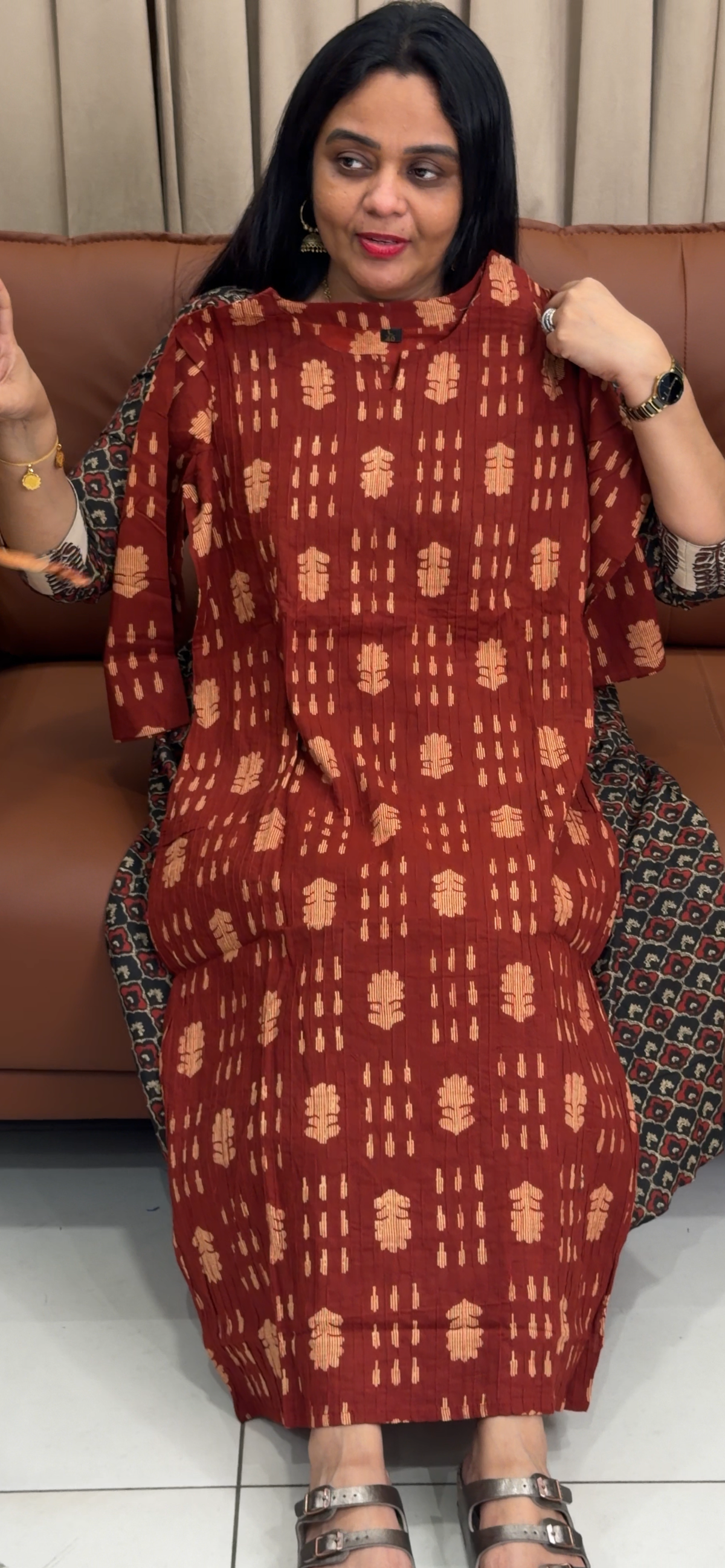 PRINTED COTTON TOP, BOTTOM AND DUPATTA - IHA 35742