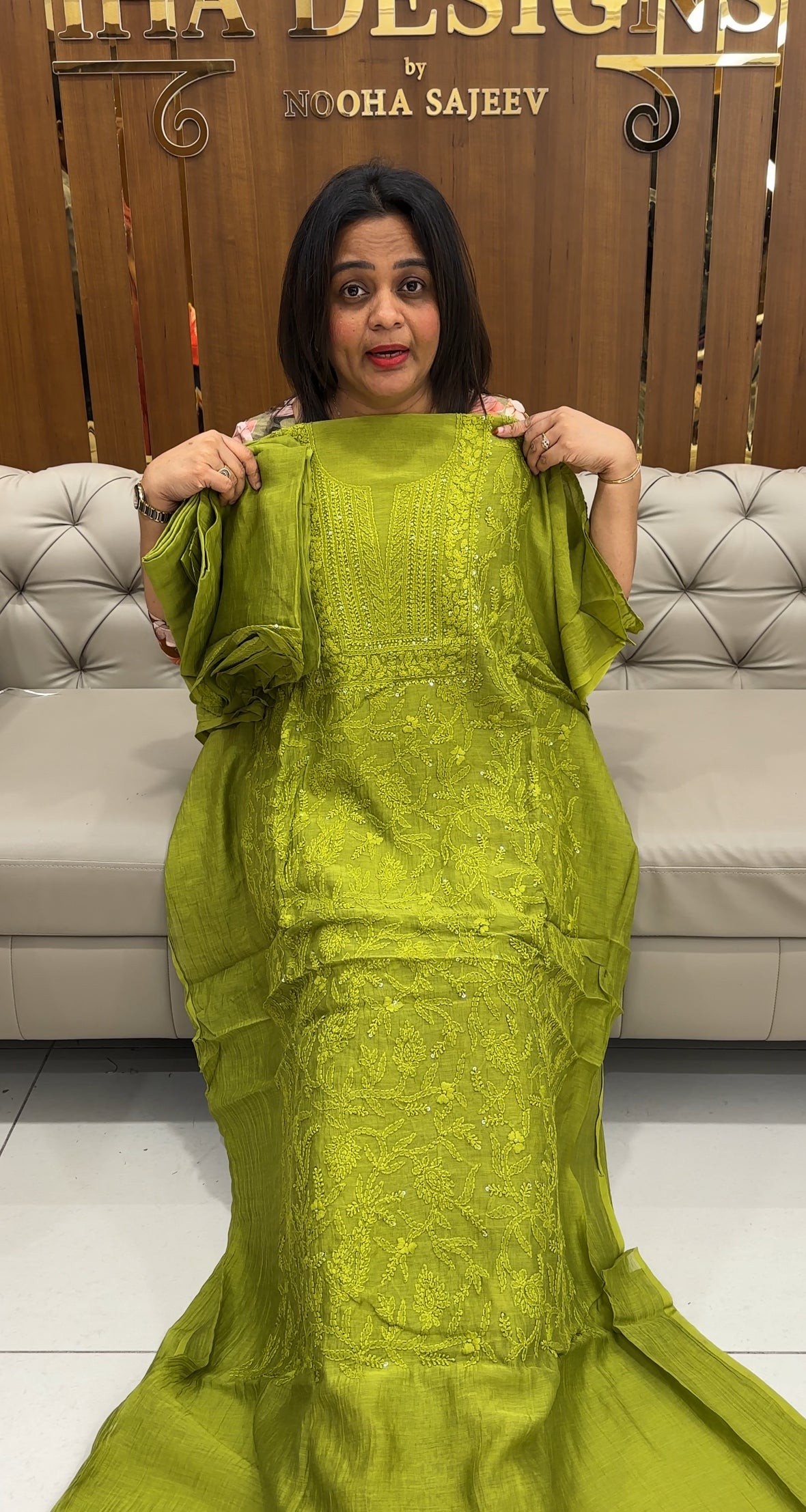 MUL CHANDERI UNSTITCHED SALWAR SUITS - IHA 25330