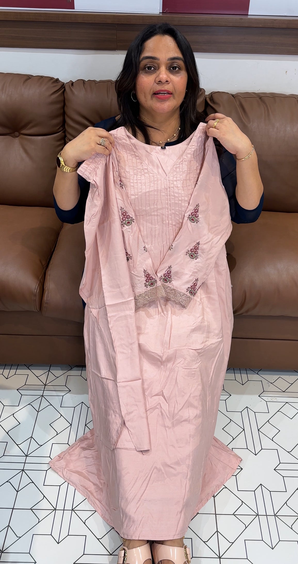 MUSLIN SILK TOP AND BOTTOM  - IHA 27998