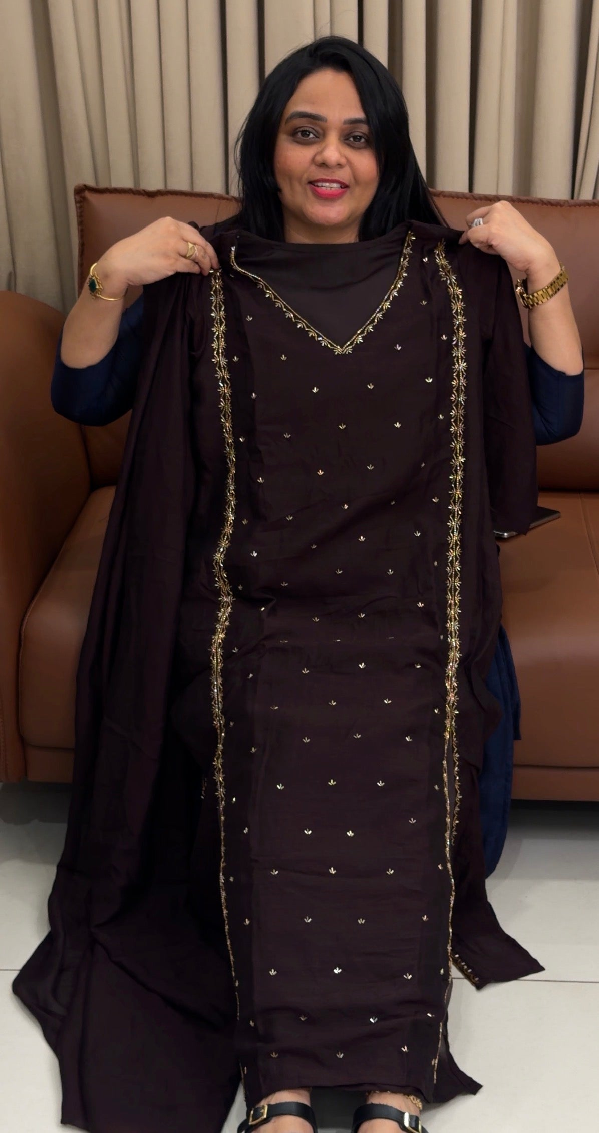 IHA'S IN-HOUSE SEMI RAW SILK UNSTITCHED SALWAR SUITS  - IHA 34784