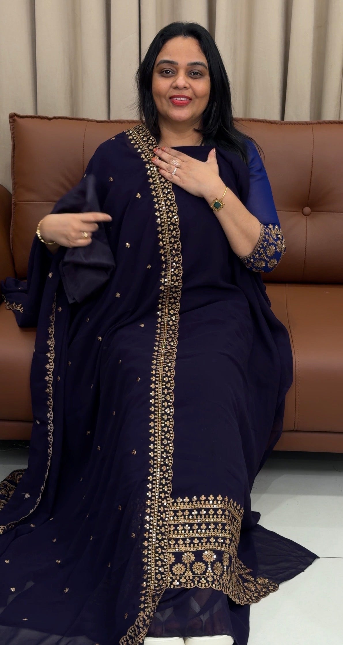 FORWARD GEORGETTE UNSTITCHED SALWAR SUITS - IHA 33449