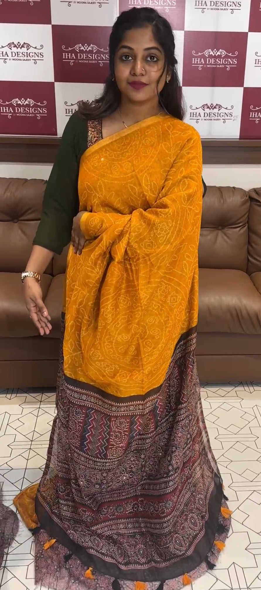 SEMI LINEN SAREES - IHA 18629