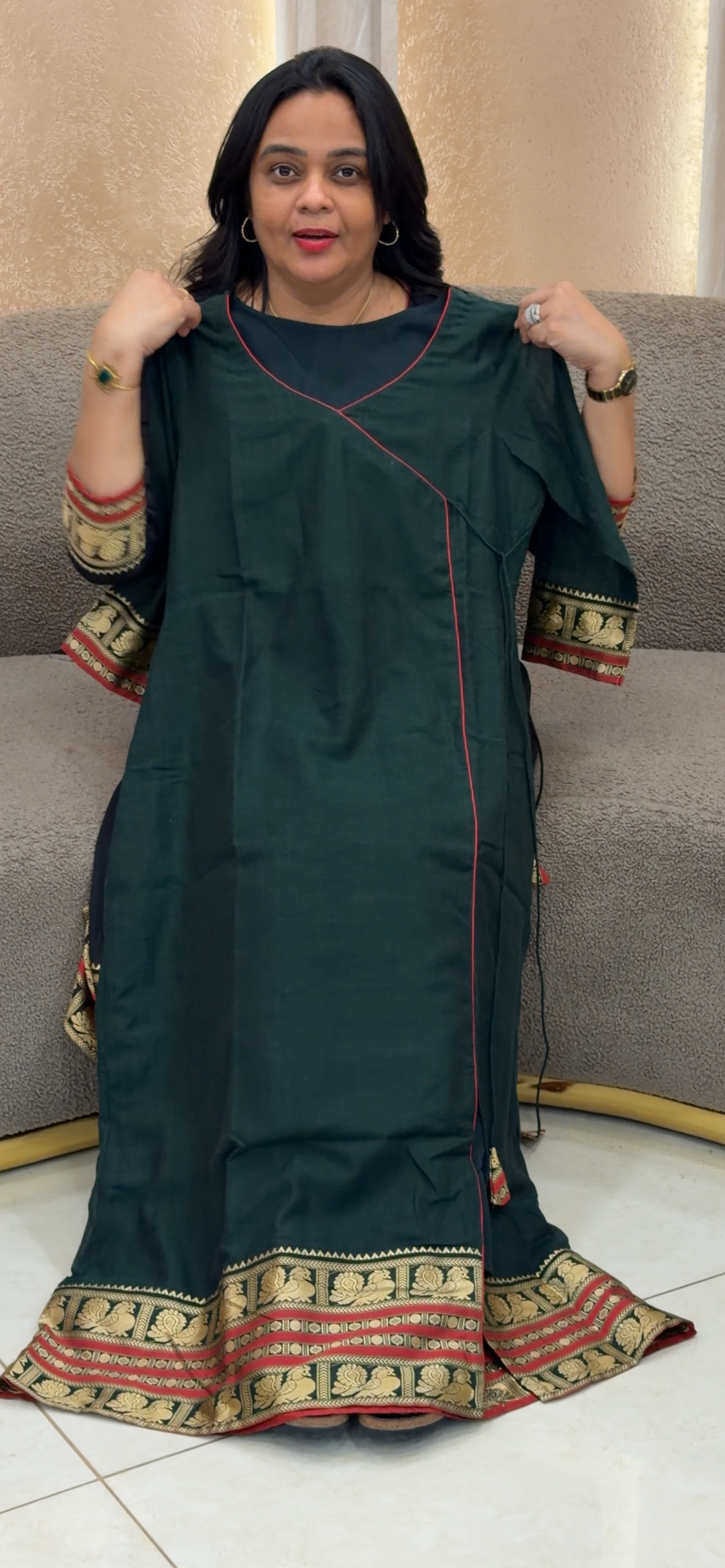 IHA'S IN-HOUSE HANDLOOM COTTON ALINE TOPS - 35067