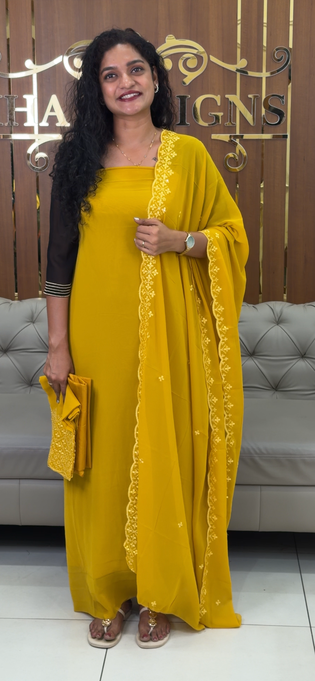 FAUX GEORGETTE UNSTITCHED SALWAR SUITS - IHA 32469