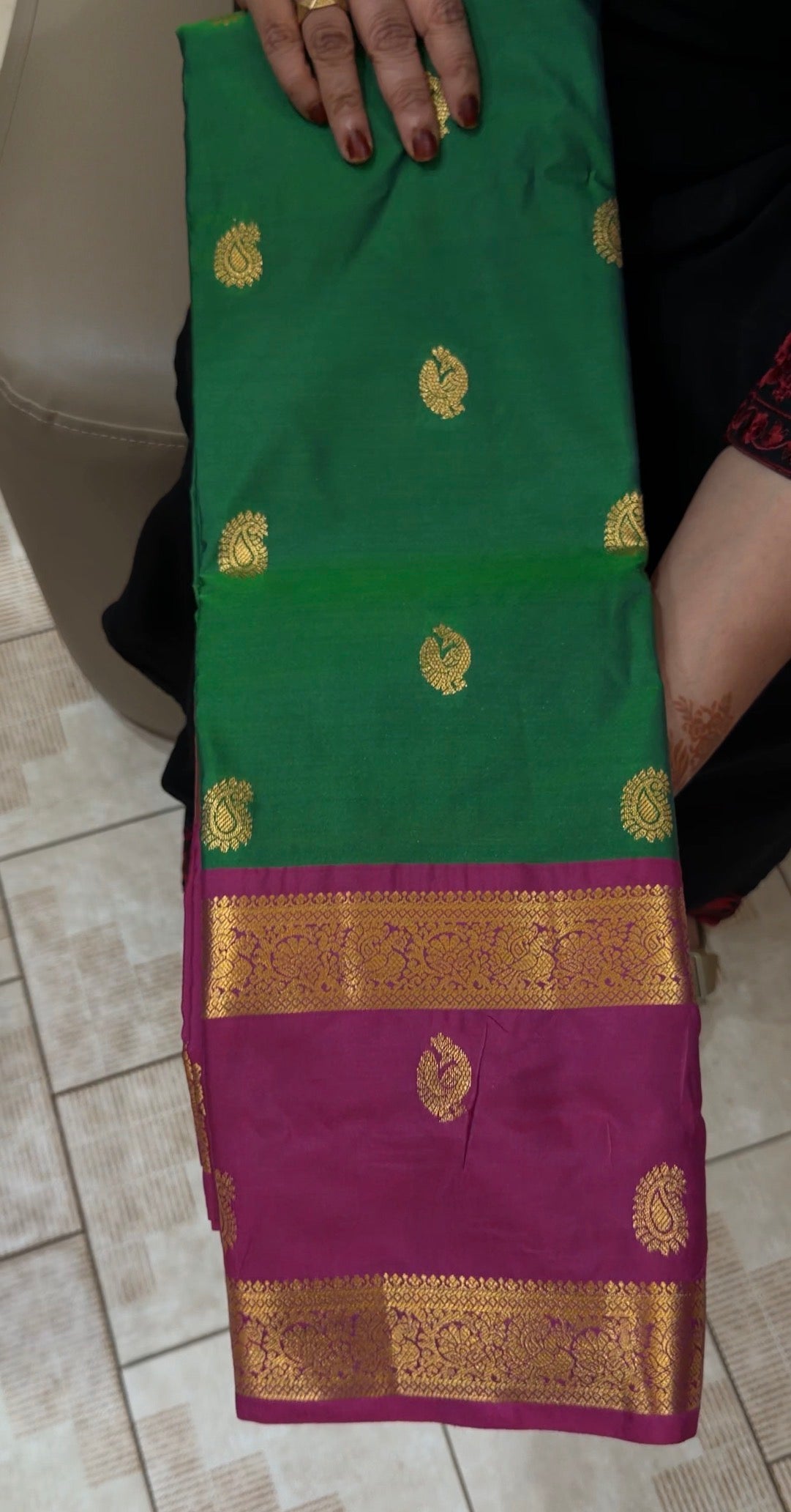 SEMI KANCHIPURAM SILK SAREES - IHA 31387