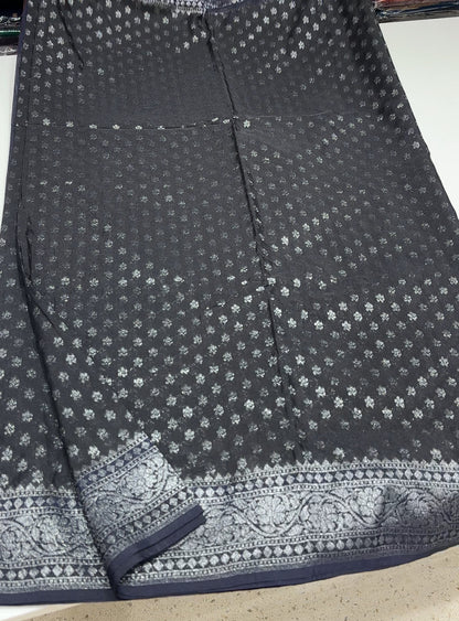 SEMI BANARASI SAREES - IHA 16103