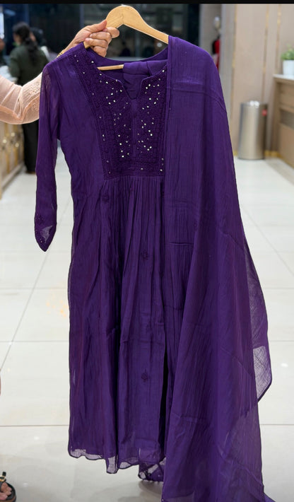 PARTY WEAR TOP,BOTTOM AND DUPATTA - IHA 35423