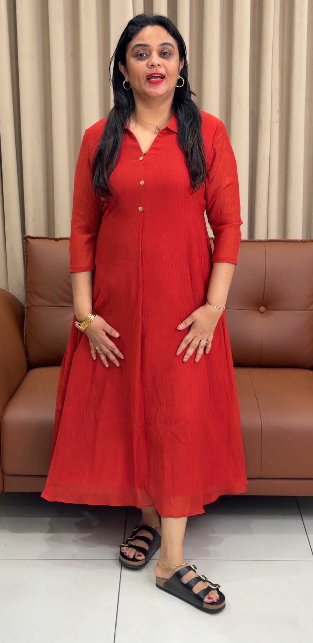IHA'S IN-HOUSE MUL CRUSHED TUNIC TOPS - IHA 33936