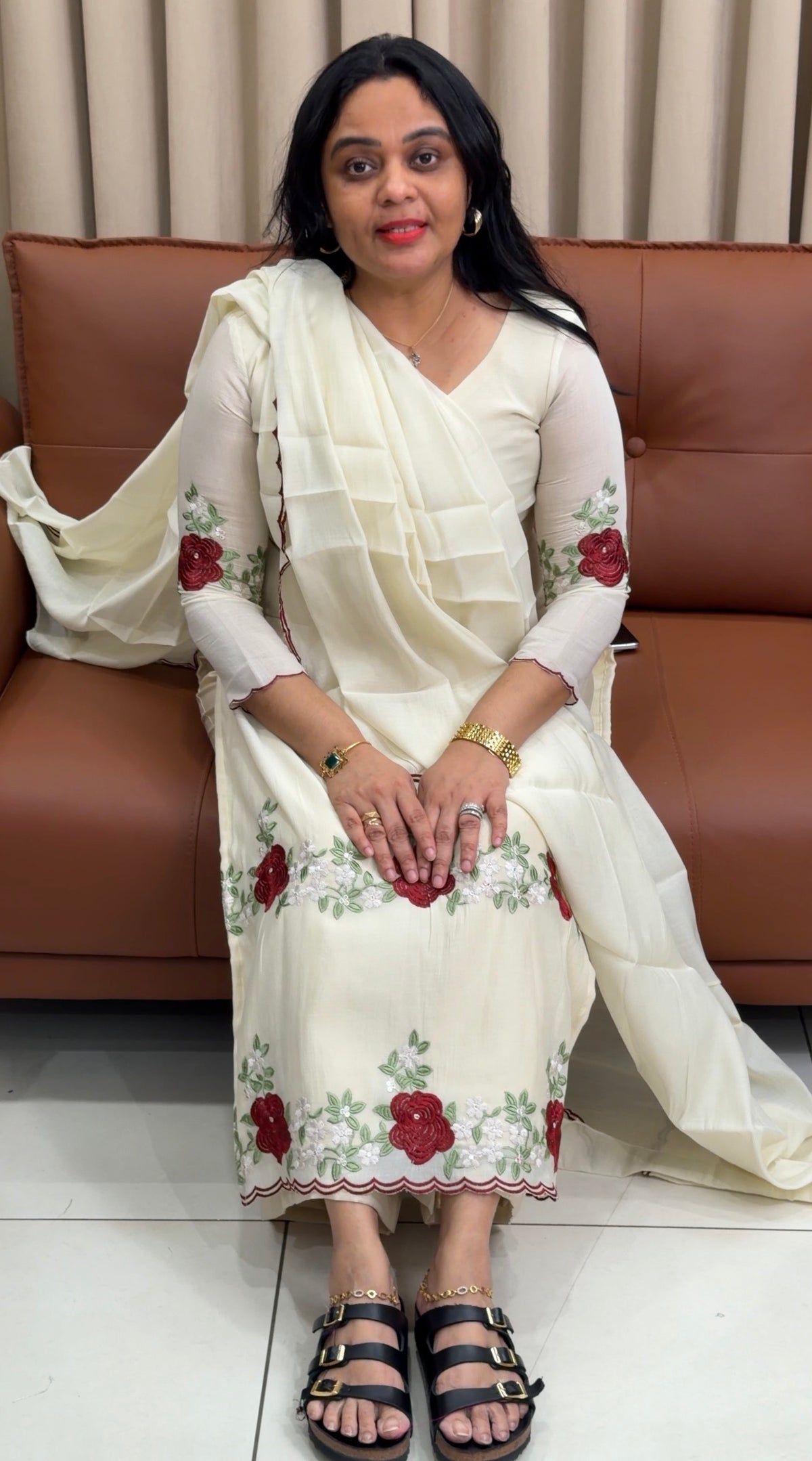 SILK LINEN UNSTITCHED SALWAR SUITS - IHA 36079