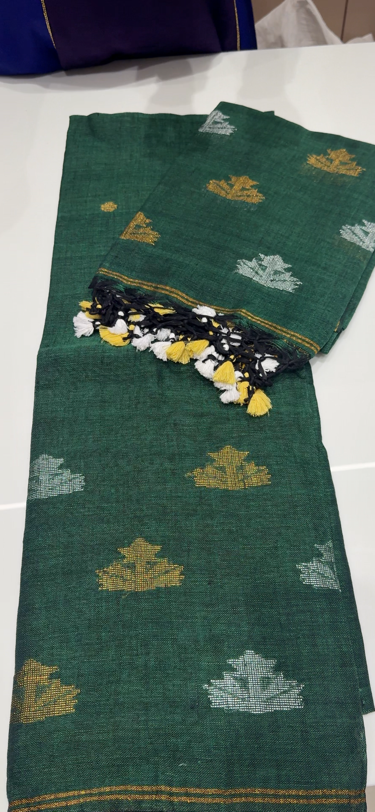 LINEN JAMDANI UNSTITCHED SALWAR -  IHA 35446