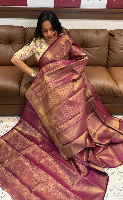 SEMI BROCADE SAREE - IHA 19981