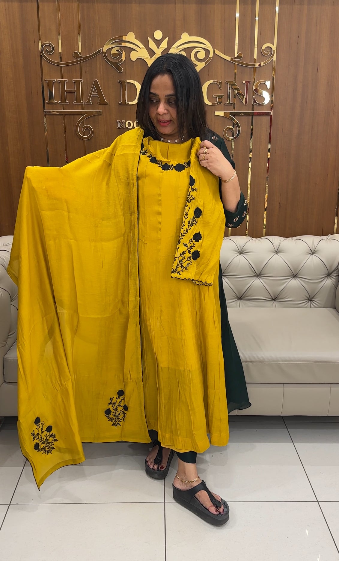 ANARKALI TOP, BOTTOM AND DUPATTA - IHA 28267