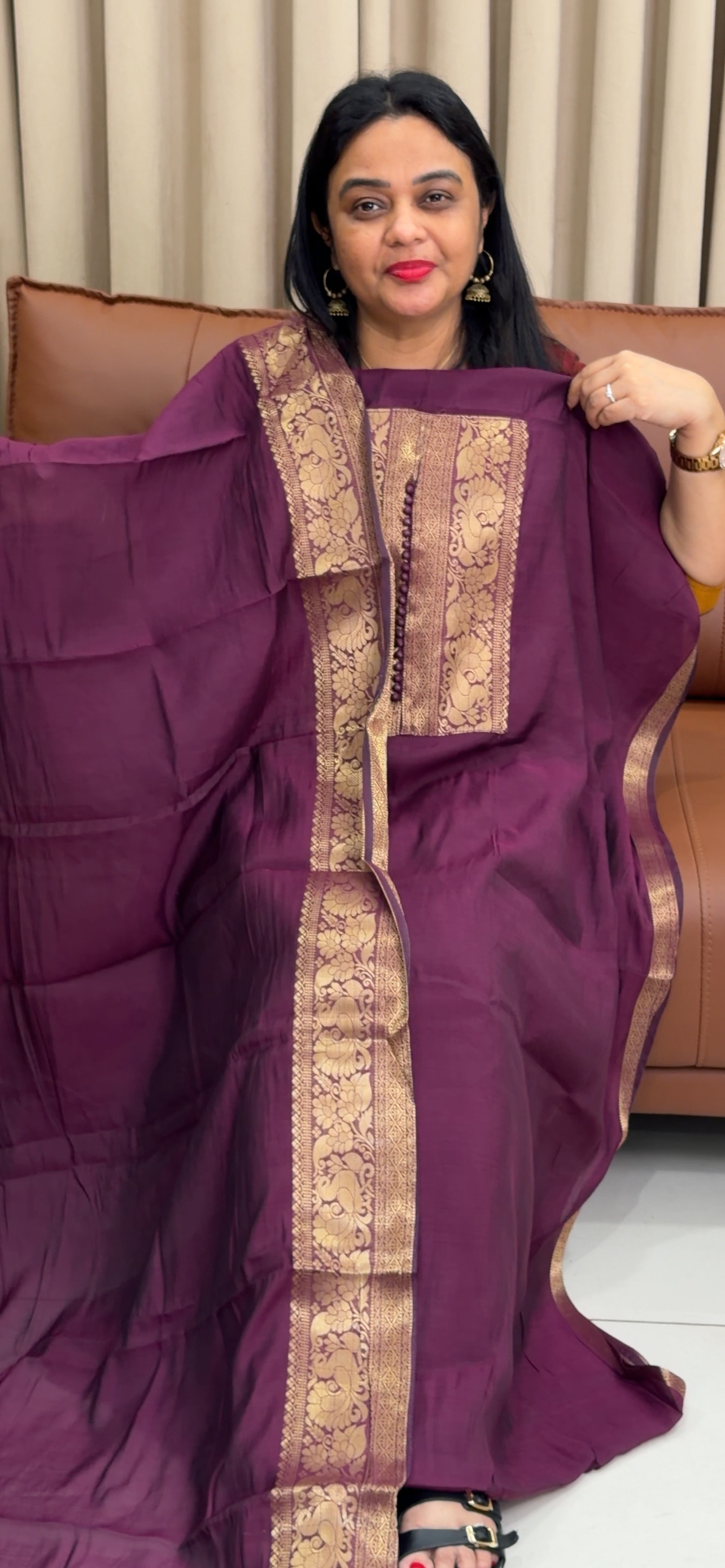 MALAI CHANDERI UNSTITCHED SALWAR SUITS - IHA 34182