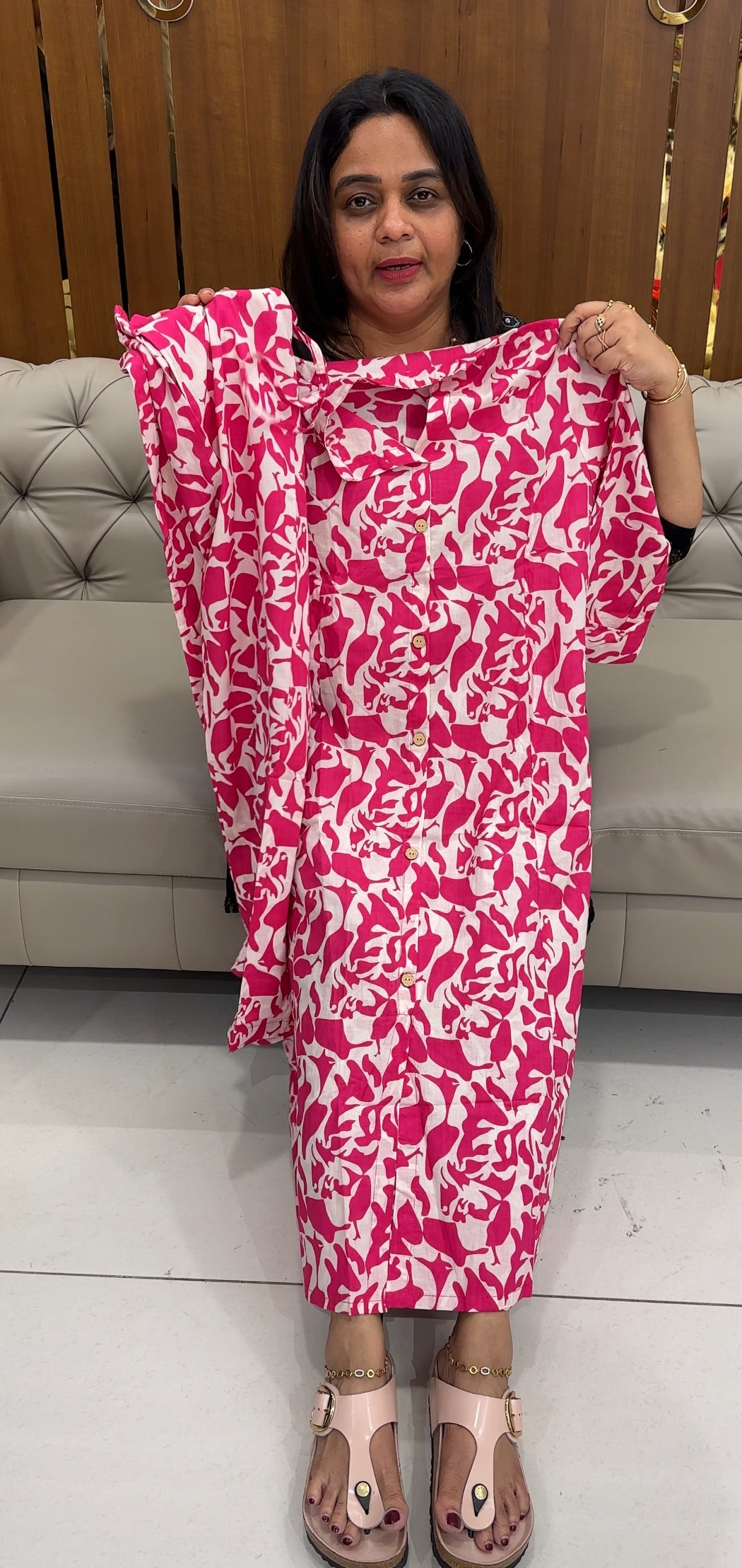 PRINTED COTTON TOP AND BOTTOM - IHA 26866